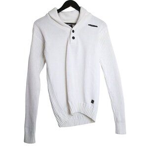 G-STAR RAW Women's Luca Shawl Collar Knit Jumper Sweater Size Large